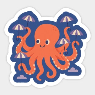 Octopus in the Clouds Sticker